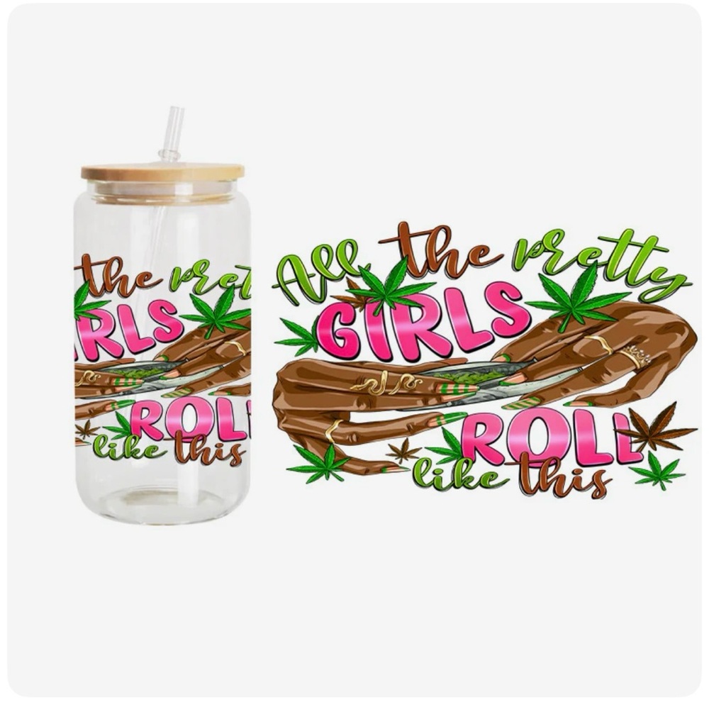 Colorful Bath & Body Jar with Straw